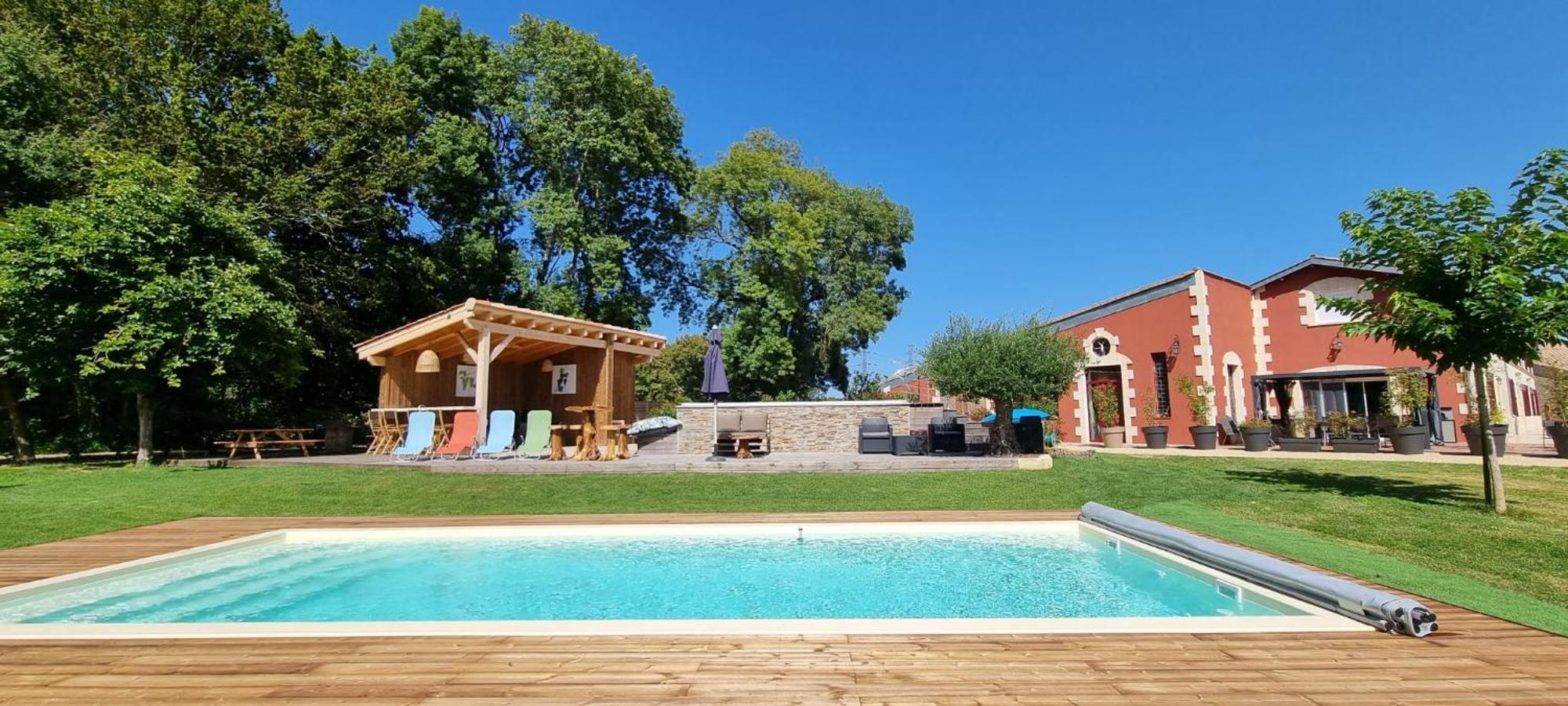 Domaine Des Pierres Precieuses - Demeure De Charme - Grand Standing - 15 Pers - Spa - Massages - Detente Et Bien-Etre - 30' Bordeaux Gauriaguet Exterior foto